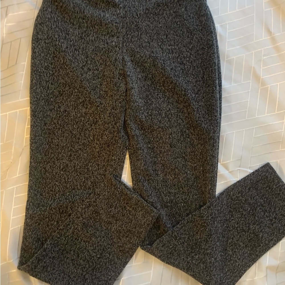 Max Studio Black and White Textured Pants tweed designer comfy travel work
